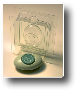 Пластиковая 3D форма для мыла Овал-круг, сторона А