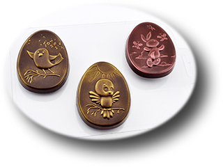 Пластиковая форма для шоколада Птички и Кролик