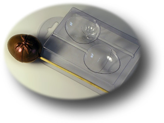 Пластиковая форма для шоколада Яйцо с бантиком на палочке