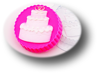 Пластиковая формочка для мыла Свадебный торт 2